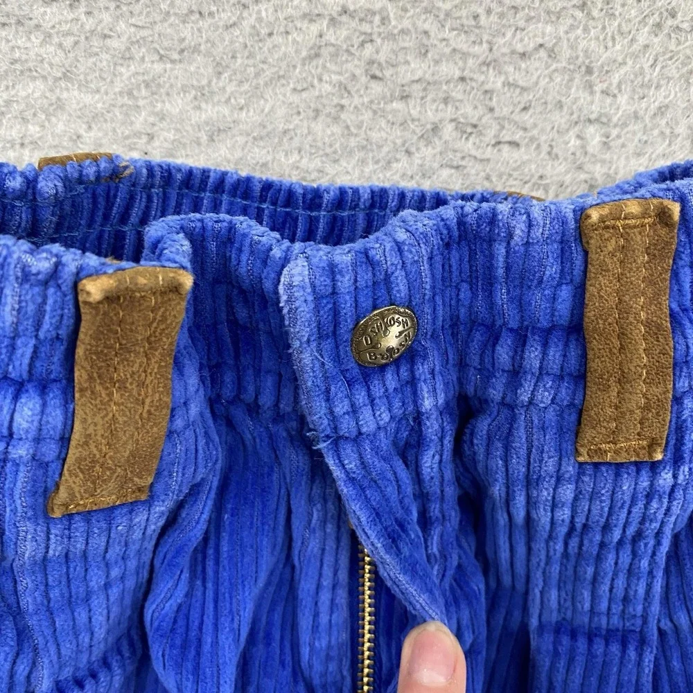 Vintage OshKosh B'gosh Corduroy Pants Toddlers 2T Blue Elastic Waist Made in USA